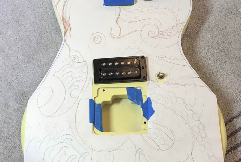 custom guitar art sample