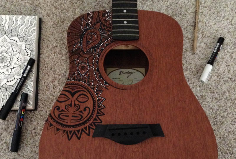 custom guitar art sample