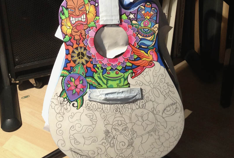 art painted on a guitar