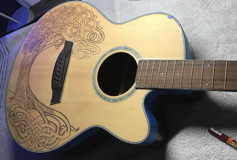 custom guitar art sample