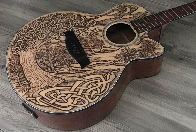 custom guitar painting