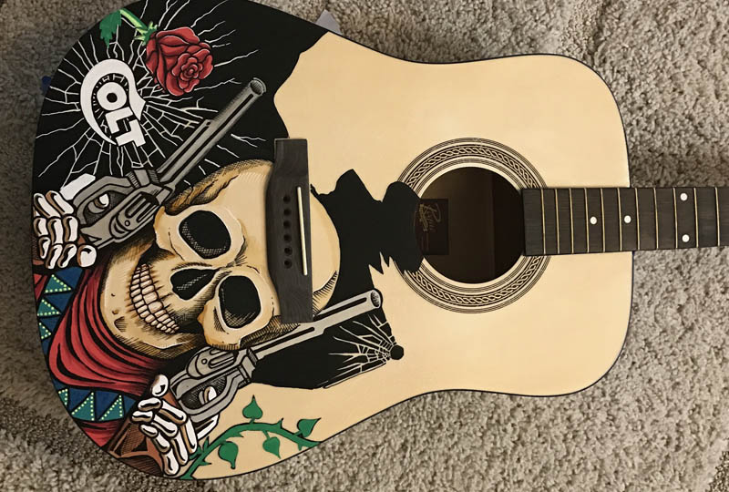 custom guitar art sample