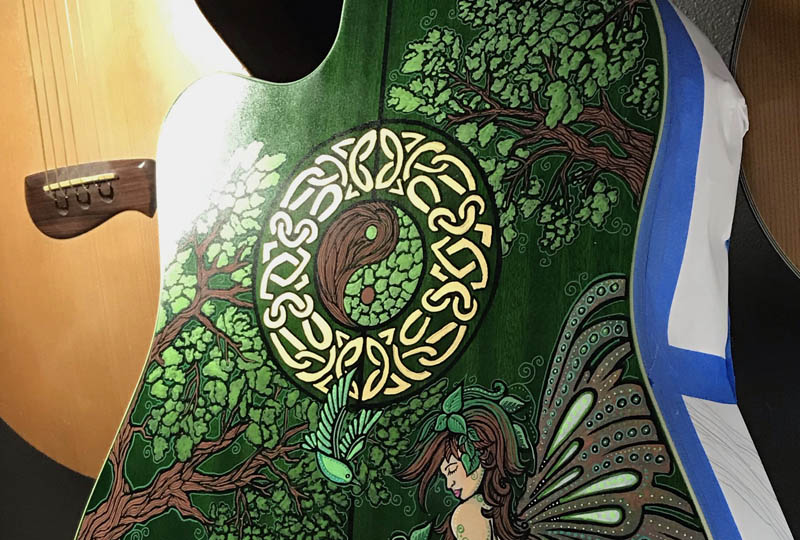 custom guitar painting