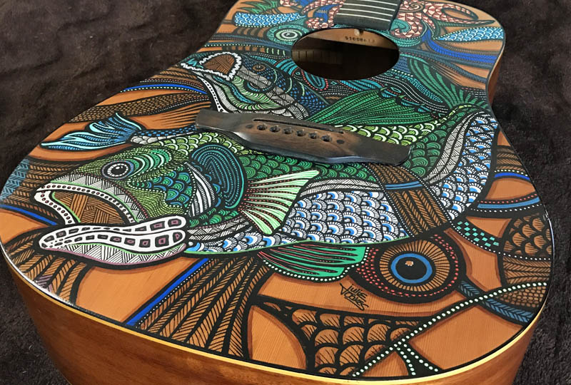 custom guitar painting