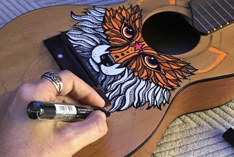 guitar painting sample