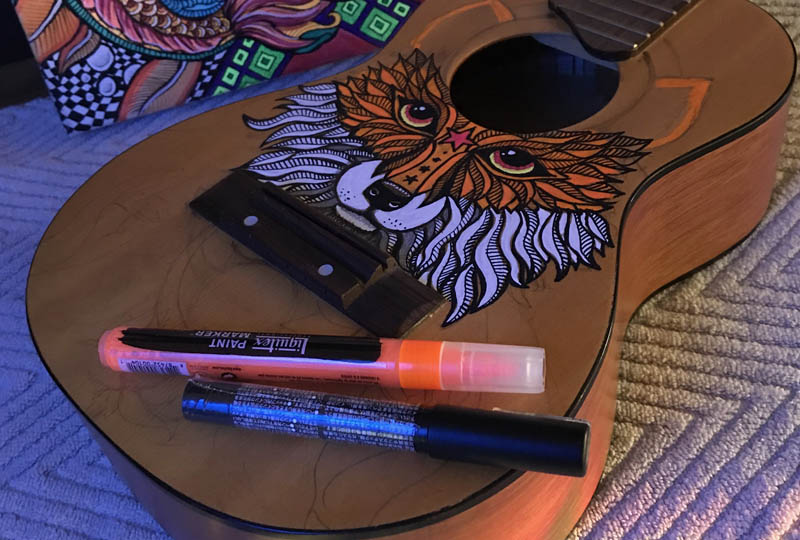 painted guitar art