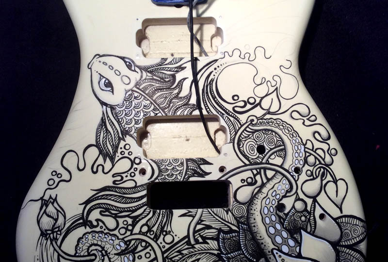 custom guitar art sample