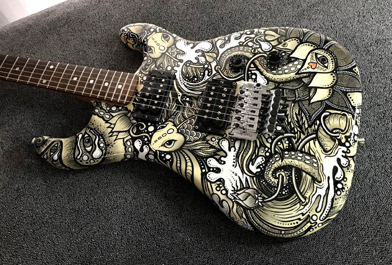 custom guitar painting