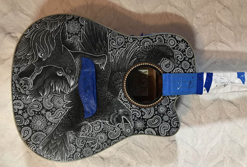 custom guitar painting