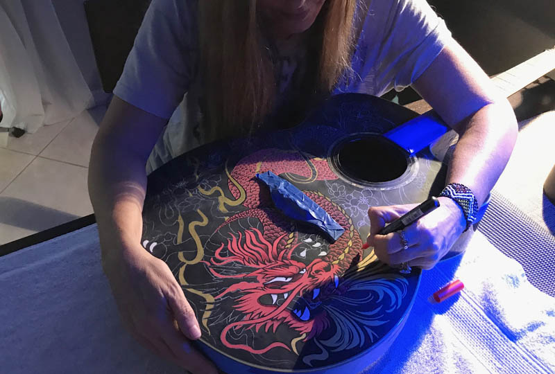 painted guitar art