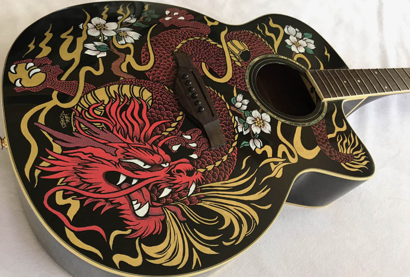 custom guitar painting