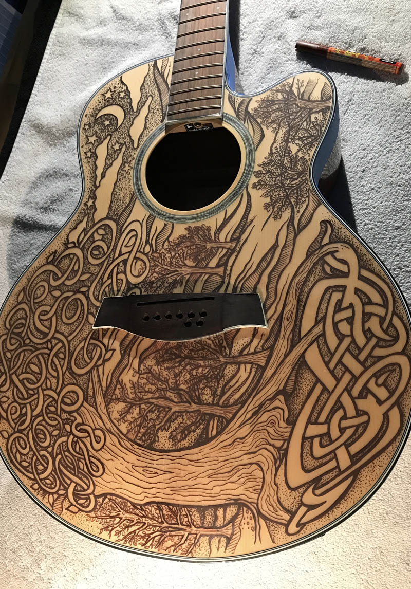 guitar painting sample