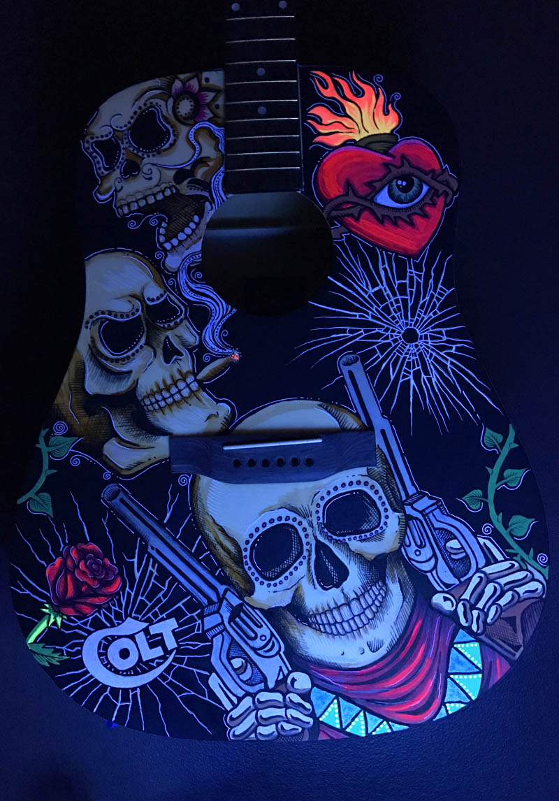 guitar painting sample