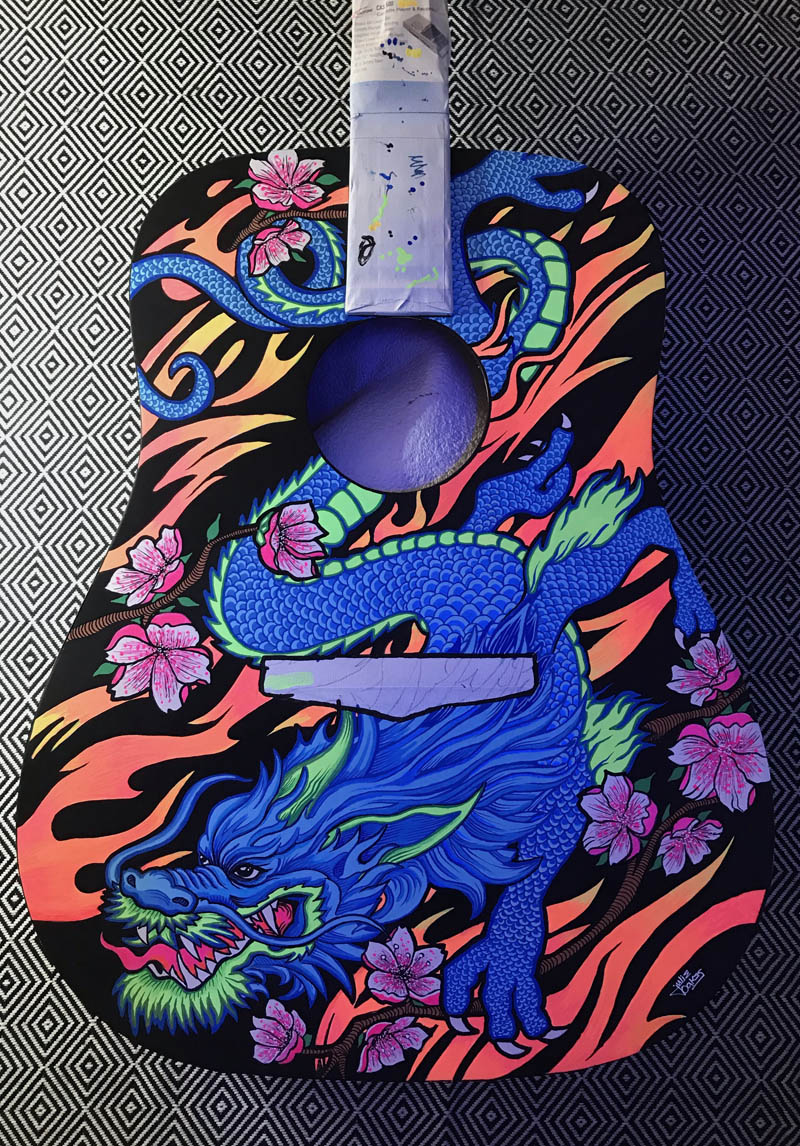 guitar painting sample