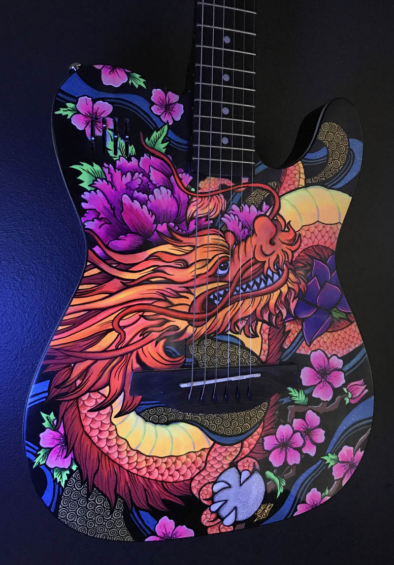 guitar painting sample