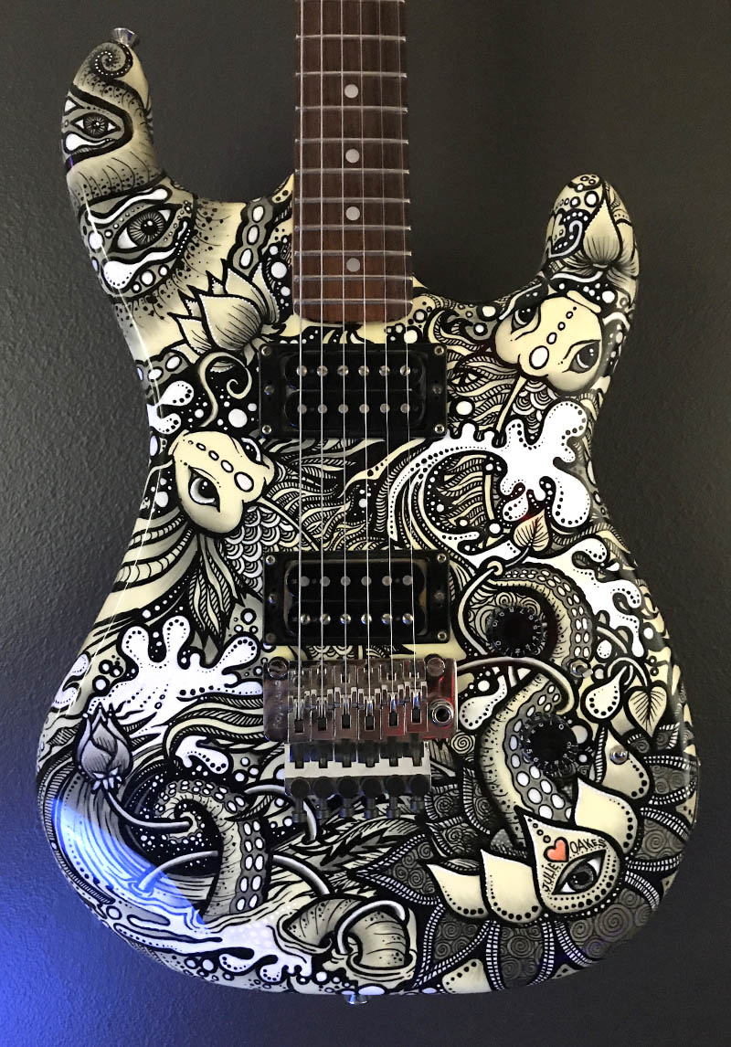 guitar painting sample