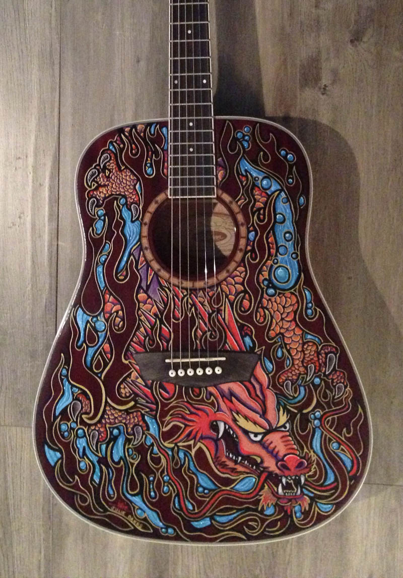 guitar painting sample