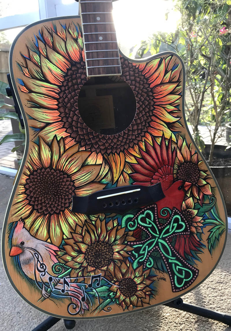 guitar painting sample