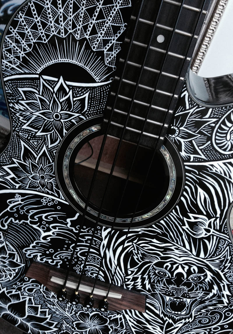 guitar painting sample